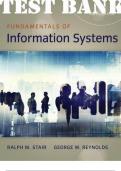 TEST BANK for Fundamentals of Information Systems 9th Edition by Ralph Stair and George Reynolds. ISBN 9781337515634, ISBN- (Complete 12 Chapters)