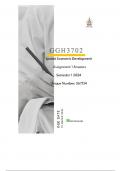 GGH3702 Assignment 01 Solutions Semester 1 2024