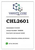 CHL2601 Assignment 9 (ANSWERS) 2023 (783859) - DISTINCTION GUARANTEED