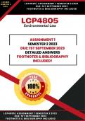 LPL4804 Assignment 1 (SOLUTIONS) For Semester 2, 2023 - Answers are thoroughly researched and accurate.