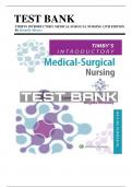 Test Bank For Timby's Introductory Medical-Surgical Nursing 13th Edition by Loretta A. Donnelly-Moreno, Brigitte Moseley| Chapter 1-72| Complete Guide.