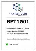 BPT1501 Assignment 4 (ANSWERS) Semester 2 2023 - DISTINCTION GUARANTEED