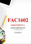 FAC1602 Assignment 4 Second Semester 2023