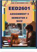 EED2601 Assignment  5 (QUIZ) Semester 2 2023 - DUE 15 NOVEMBER 2023
