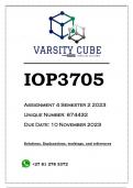 IOP3705 Assignment 4 (ANSWERS) Semester 2 2023 - DISTINCTION GUARANTEED