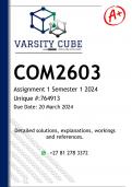 COM2603 Assignment 1 (DETAILED ANSWERS) Semester ) - DISTINCTION GUARANTEED