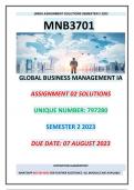 MNB3701 Assignment 02 Solutions Semester 2 2023
