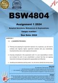 BSW4804 Assignment 1 (COMPLETE ANSWERS)  2024