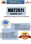 MAT2611 Assignment 2 (COMPLETE ANSWERS) 2024 - DUE 3 May 2024