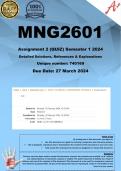 MNG2601 Assignment 2 (COMPLETE ANSWERS) Semester 1 2024 (740169) - DUE 27 March 2024