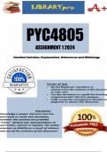 PYC4805 Assignment 1 (Essay Solutions) Semester 1 2024 (Code 279716) -  DUE 16 April 2024