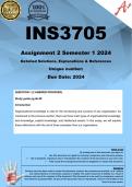 INS3705 Assignment 2 (COMPLETE ANSWERS) Semester 1 2024 - DUE April 2024