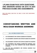 CONVEYANCING EXAM PACK WITH ALL THE WORK FROM 2018 T0 2023