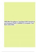 HESI Med Surg/Neuro Test Bank 2023 Questions and Answers [100% CORRECT] Complete Test Bank (SOLVED).