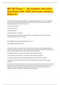 NR 293 Exam 1 - All chapters test bank. Questions with 100% Accurate answers. Rated A+