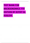 TEST BANK FOR MICROENOMICS 7TH EDITION BY JEFFRY M. PERLOFF.