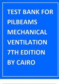Test Bank for Pilbeams Mechanical Ventilation 7th Edition 2024 latest update  by Cairo graded A+