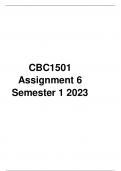 CBC1501 ASSIGNMENT 6 SEMESTER 1 2023