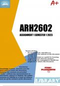 ARH2602 ASSIGNMENT 1 SEMESTER 1 2023