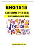 ENG1515 ASSIGNMENT 2 2023 DUE DATE 5 JUNE 2023 (DETAILED SOLUTIONS)