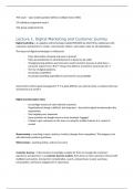 Summary of the Digital Marketing and Metrics lectures 2023