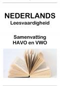 Samenvatting Nederlands Leesvaardigheid / Lezen ALLE EXAMENSTOF samengevat in het KORT. Havo en Vwo 2024