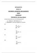 grade 12 mathematics arithmetic ,geometric and quadratic series