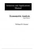 Econometric Analysis, 8e William Greene (Solution Manual)