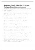 Louisiana Class D "Chauffeur's" License Test questions with correct answers