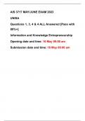 AIS3717 May/June Exam- 2023 UNISA Pass with 80%+