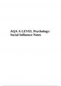 AQA A LEVEL Psychology: Social Influence Notes