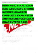NRNP 6540 Advanced Practice Care Of Older Adults NEW 2023 APPROVED EXAM