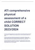 Exam (elaborations) ATI comprehensive  physical  assessment 