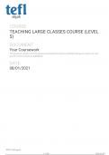 Tefl.org - Teaching Large Classes Course (Level 5) Coursewor