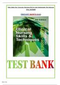 TEST BANK Clinical Nursing Skills & Techniques 9th edition Anne Griffin Perry, Patricia A. Potter & Wendy Ostendorf
