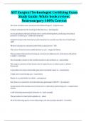 AST Surgical Technologist Certifying Exam Study Guide: White book review: Neurosurgery 100% Correct