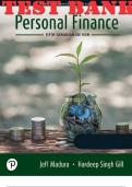 TEST BANK for Personal Finance, Canadian Edition, 5th edition by Jeff Madura and Hardeep Singh Gill. ISBN-13: 9780136662877. All Chapters 1-16.
