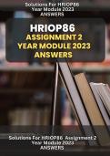 HRIOP86 Assignment 2 2023 (644635) Detailed answers and extra information added!