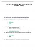 ATI TEAS 7 TEST BANK 300 PLUS QUESTIONS AND ANSWERS 2023-2024