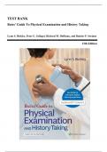 Test Bank - Bates Guide To Physical Examination and History Taking, 13th Edition (Bickley, 2021), Chapter 1-20 | All Chapters