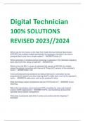 Digital Technician 100% SOLUTIONS  REVISED 2023//2024