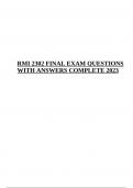 RMI 2302 FINAL EXAM QUESTIONS WITH ANSWERS COMPLETE 2023