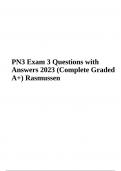 PN3 Exam 3 Questions with Answers 2023 (Complete Graded A+) Rasmussen