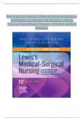 Test Bank for Lewis's Medical-Surgical Nursing, 12th Edition by Mariann M. Harding, Jeffrey Kwong, Debra Hagler Chapter 1-69 with verified Answers