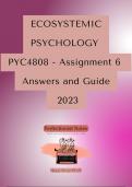 PYC4808 Assignment 6 2023 Guide and Answers