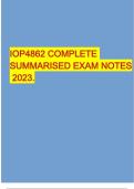 IOP4862 COMPLETE SUMMARISED EXAM NOTES  2023.