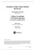 Solution Manual for College Accounting A Practical Approach, Canadian Edition, 14th edition By Jeffrey Slater, Debra Good