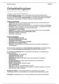 Ontwikkelingsleer -  Samenvatting Hoorcolleges  1 t/m 13 - 2022/2023