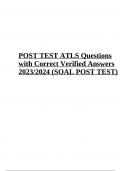 POST TEST ATLS (SOAL POST TEST) Questions with Correct Verified Answers 2023