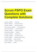 Scrum PSPO Exam Questions with Complete Solutions 